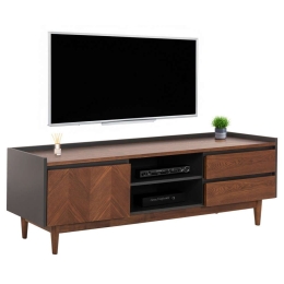 Έπιπλο Τηλεόρασης Veen HM9741 170x40x50cm Dark Grey-Walnut Mdf