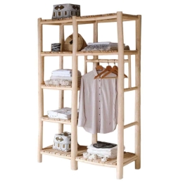 Έπιπλο Εισόδου Balen HM9550 120x50x180cm Ξύλινο Natural-Teak Ξύλο