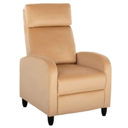 Πολυθρόνα Relax Hiber HM9782.05 67,5x90x104cm Βελούδο Ecru Βελούδο