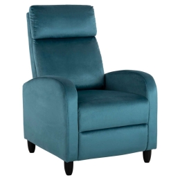 Πολυθρόνα Relax Hiber HM9782.06 67,5x90x104cm Βελούδο Petrol Βελούδο
