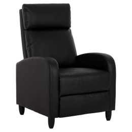 Πολυθρόνα Relax Hiber HM9782.11 67,5x90x104cm Τεχνόδερμα Black Τεχνόδερμα
