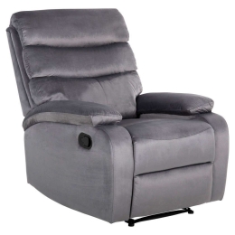 Πολυθρόνα Μασάζ Yasumu HM9784.01 80x93x100cm Βελούδο Grey Βελούδο