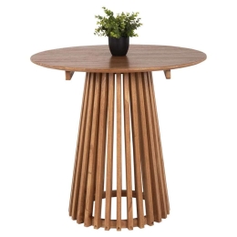 Τραπέζι Τραπεζαρίας Στρογγυλό Frantz HM9832.11 Φ80x75cm Από Μασίφ Ξύλο Mindi Natural Ξύλο