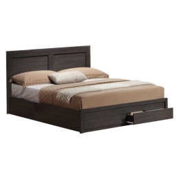 Κρεβάτι Capri HM665.01 Με 2 Συρτάρια Για Στρώμα 120x200cm Μελαμίνη Zebrano Ημίδιπλο Μελαμίνη