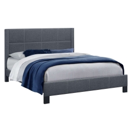 Κρεβάτι Trillop Ημ666.02 Για Στρώμα 160x200cm Ύφασμα Dark Grey Διπλό Ξύλο,Ύφασμα