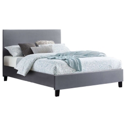 Κρεβάτι Becca HM553.20 Για Στρώμα 150x200cm Βελούδινο Grey Διπλό Βελούδο