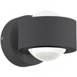 Φωτιστικό Τοίχου Led Ono 2 96049 Anthracite Eglo Αλουμίνιο,Πολυπροπυλένιο