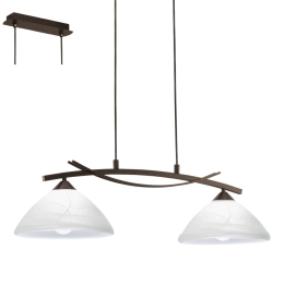 Φωτιστικό Οροφής Vinovo 91433 White-Brown Eglo Μέταλλο,Γυαλί
