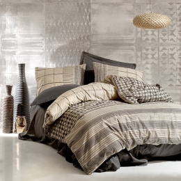 Σεντόνια Land (Σετ 4τμχ) Beige Madi Υπέρδιπλο 240x260cm 100% Βαμβάκι
