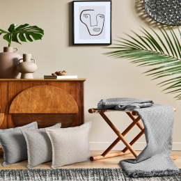 Ριχτάρι Panic Grey Madi Πολυθρόνα 170x180cm 100% Βαμβάκι