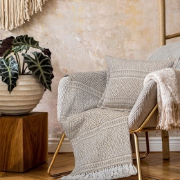 Ριχτάρι Tomb Beige Madi Τριθέσιο 180x300cm 100% Βαμβάκι
