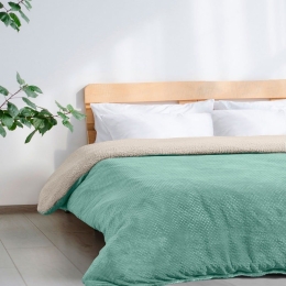 Κουβέρτα Καναπέ Graupel Mint-Beige Madi 125X170 125x170cm Flannel