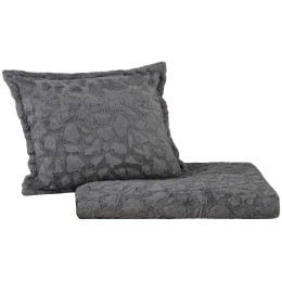 Μαξιλάρι Διακοσμητικό (Με Γέμιση) Rubble Grey Madi 45X45 45x45cm Οικολογική Γούνα