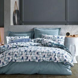 Πάπλωμα Style (Σετ 3τμχ) Blue Madi Υπέρδιπλο 220x240cm 100% Βαμβάκι
