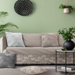 Ριχτάρι Blomster Brown Madi Τετραθέσιο 170x340cm 100% Βαμβάκι