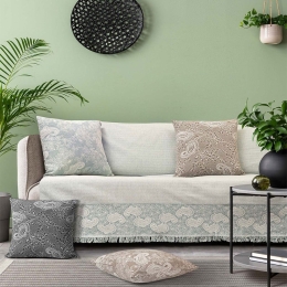 Ριχτάρι Blomster Turquoise Madi Πολυθρόνα 170x180cm 100% Βαμβάκι