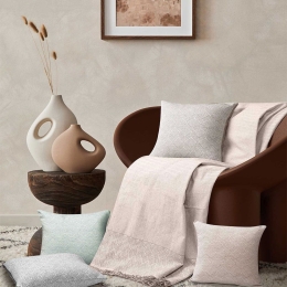 Ριχτάρι Rombo Beige Madi Τριθέσιο 170x300cm 100% Βαμβάκι