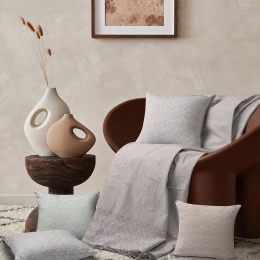 Ριχτάρι Rombo Brown Madi Τριθέσιο 170x300cm 100% Βαμβάκι