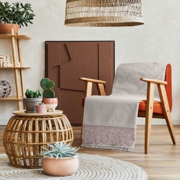 Ριχτάρι Blumen Brown Madi Τριθέσιο 170x300cm 100% Βαμβάκι