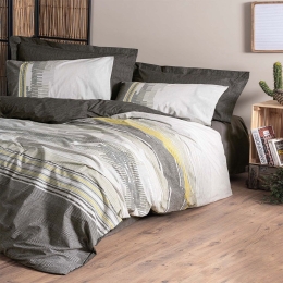 Σεντόνια Stukke (Σετ 4τμχ) Greige Madi Υπέρδιπλο 240x260cm 100% Βαμβάκι