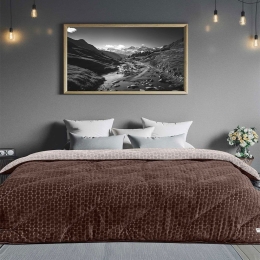 Κουβερτοπάπλωμα Units Brown Madi Μονό 160x220cm Silicon Fiber