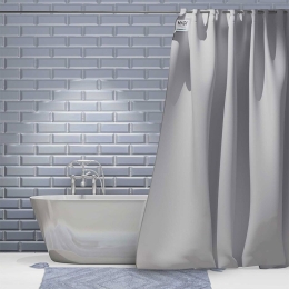 Κουρτίνα Μπάνιου Llano Grey Madi 180Πx200Υ 180x200cm Pet