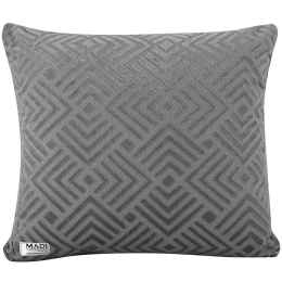 Μαξιλαροθήκη Διακοσμητική Lavir Grey Madi 50X50 Πολυέστερ