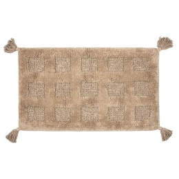 Πατάκι Μπάνιου Carre Brown Madi 50 X 80 100% Βαμβάκι