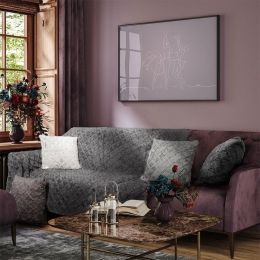 Ριχτάρι Oblong Grey Madi Τετραθέσιο 180x340cm Οικολογική Γούνα