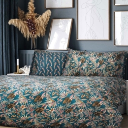 Πάπλωμα Wild (Σετ 4τμχ) Petrol Madi Υπέρδιπλο 220x240cm Βαμβάκι-Πολυέστερ