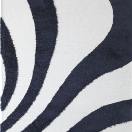 Χαλί Toscana Shaggy Branco Black White Royal Carpet 140X200cm
