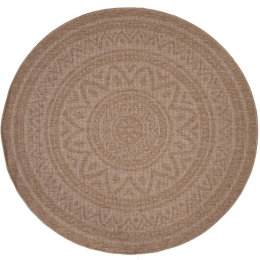 Χαλί Ψάθινο Avanos 8871 White Royal Carpet 160X160 Round