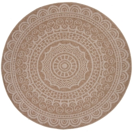 Χαλί Ψάθινο Avanos 8893 White Royal Carpet 200X200cm Round