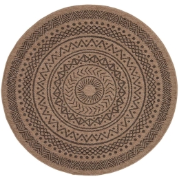 Χαλί Ψάθινο Avanos 8894 Black Royal Carpet 200X200cm Round