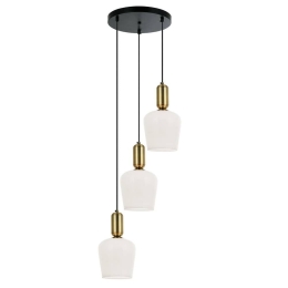 Φωτιστικό Οροφής Baron 4226000 Black-Gold Viokef Μέταλλο,Γυαλί