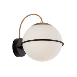 Φωτιστικό Τοίχου-Απλίκα Ferero 3094000 Black-Gold Viokef Μέταλλο,Γυαλί