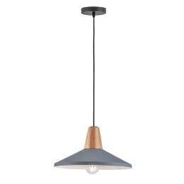 Φωτιστικό Οροφής Tom 4165201 D350 Anthracite Viokef Μέταλλο,Ξύλο
