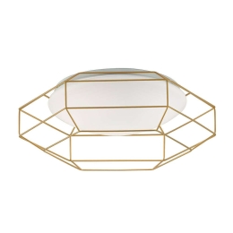 Φωτιστικό Οροφής - Πλαφονιέρα Monte 4227401 Gold Viokef Μέταλλο,Πλαστικό