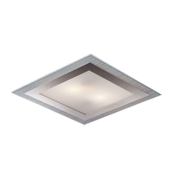 Φωτιστικό Οροφής - Πλαφονιέρα Sq Chloe 4132600 Chrome Viokef Μέταλλο,Γυαλί
