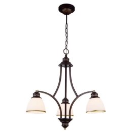 Φωτιστικό Οροφής Clair 4133600 White-Brown Viokef Μέταλλο,Γυαλί