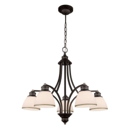 Φωτιστικό Οροφής Clair 4133700 White-BrownViokef Μέταλλο,Γυαλί