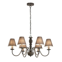 Φωτιστικό Οροφής Fatima 4163600 Grey Viokef Μέταλλο,Ύφασμα