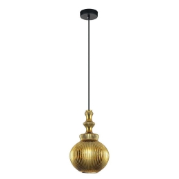 Φωτιστικό Οροφής Jakarta 4169500 D180 Gold Viokef Γυαλί