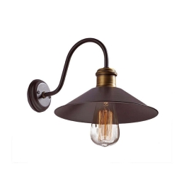 Φωτιστικό Τοίχου-Απλίκα Μονό Μπράτσο Rustic 3083800 Brown-Rust Viokef Μέταλλο