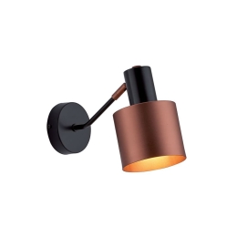 Φωτιστικό Τοίχου-Απλίκα Dexter 4216000 Black-Copper Viokef Μέταλλο