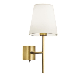 Φωτιστικό Τοίχου-Απλίκα Sonia 4229200 Gold Viokef Μέταλλο,Ύφασμα