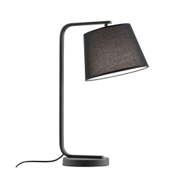 Επιτραπέζιο Φωτιστικό Cobbe 4174900 Black Viokef Μέταλλο,Ύφασμα