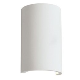 Φωτιστικό Τοίχου-Απλίκα Cylinder Ceramic 4097000 White Viokef Γύψος