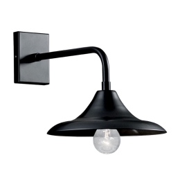 Φωτιστικό Τοίχου-Απλίκα Με Σκιάδιο Malta 4126500 D240 Black Viokef