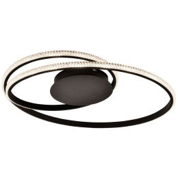 Φωτιστικό Οροφής - Πλαφονιέρα Berlin 4247700 Φ570 Led Black Viokef Μέταλλο